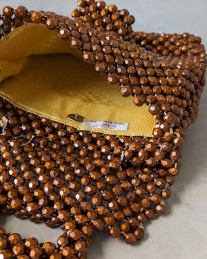 60s Copper Beaded Handbag