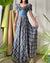 40s Plaid Puff Sleeve Gown
