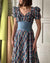 40s Plaid Puff Sleeve Gown