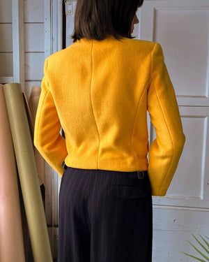 90s Marigold Fuzzy Fleece Jacket