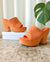 90s Orange Platform Heels