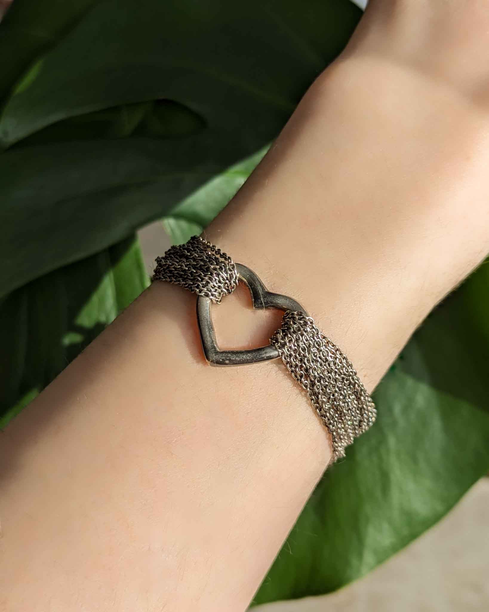 Tiffany Multi Chain Heart Bracelet