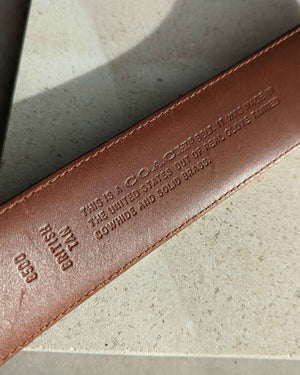 British Tan Leather Coach Belt