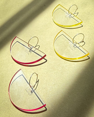 80s C&N Semicircle Dangle Earrings