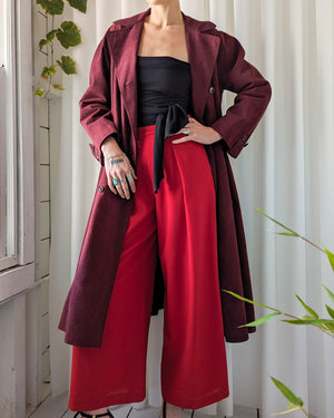 70s Halston Belted Ultra Suede Trench | S-L