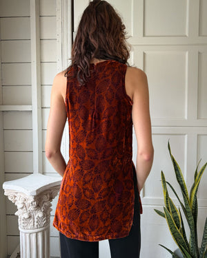 90s Liza Bruce Velvet Tunic | S