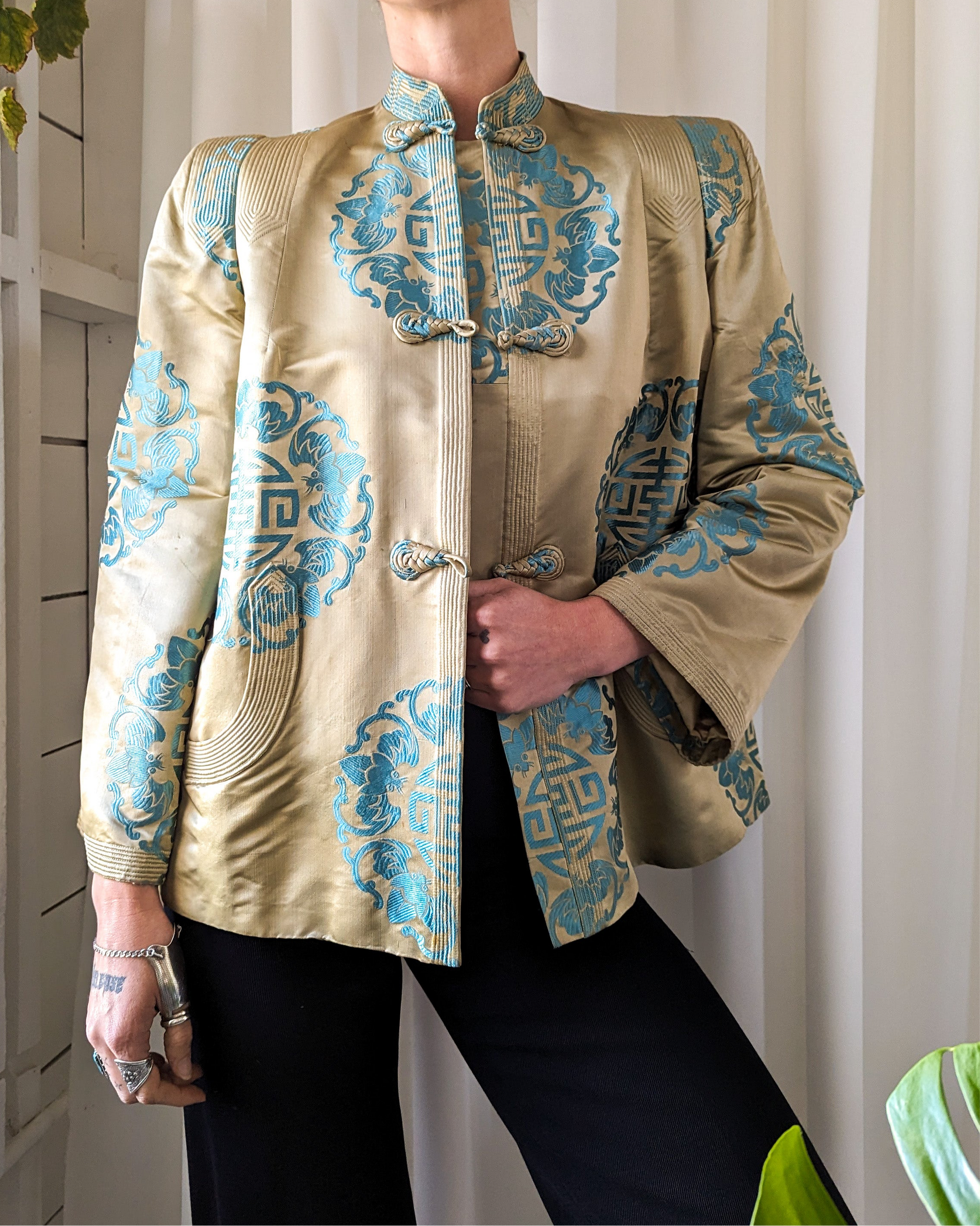 40s Chinese Silk Bat Jacket | S-L