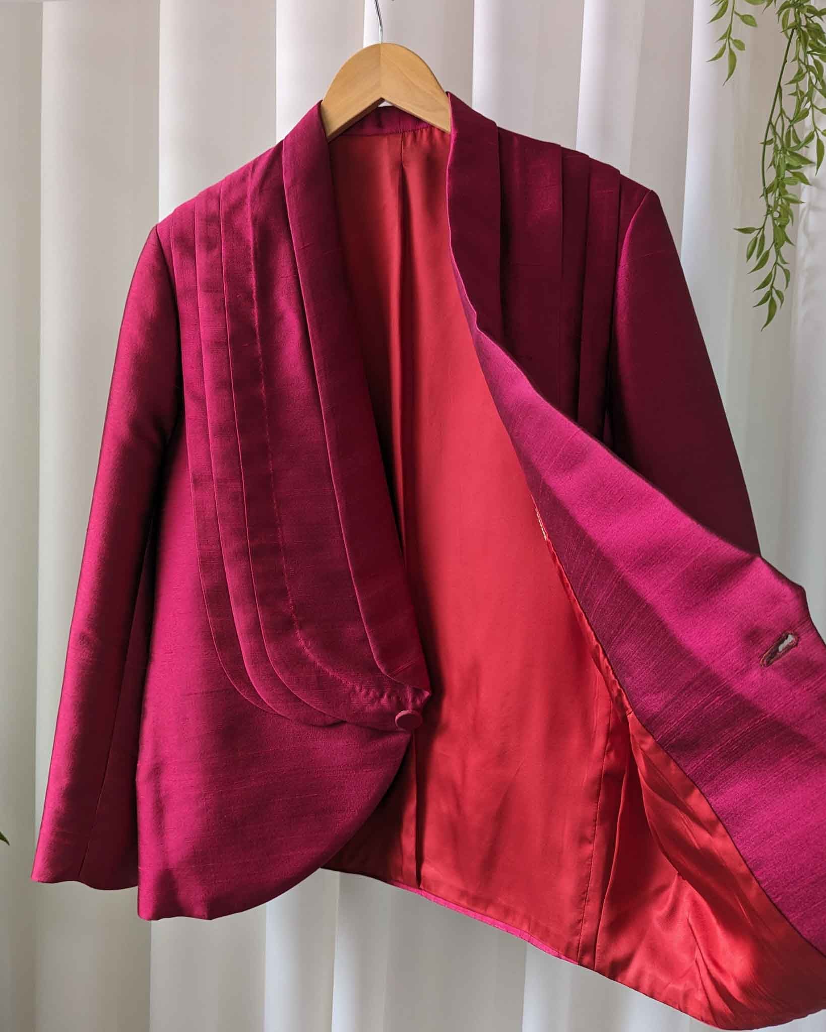 Silk Lacket Sample 70s Cropped Silk Jacket | M - Lucky Vintage
