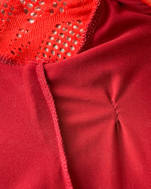 90s Gaultier Logo Mesh Dress | XS