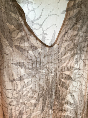 20s Sheer Metallic Tunic | S