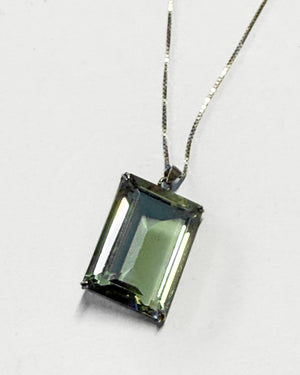 Alexandrite Glass Pendant Necklace