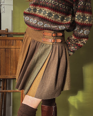 00s Ralph Lauren Wool Mini Skirt | S-M