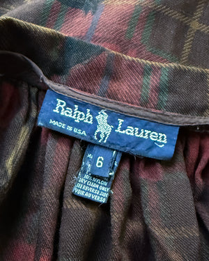 80s Ralph Lauren Equestrian Print Skirt | S