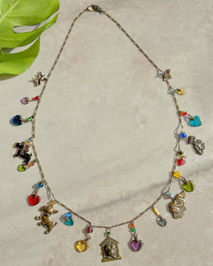 80s Puppy Love Charm Necklace