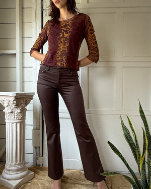00s Satin Bootcut Pants | S-M