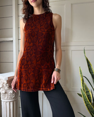 90s Liza Bruce Velvet Tunic | S