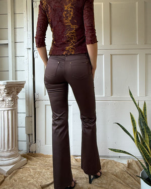 00s Satin Bootcut Pants | S-M
