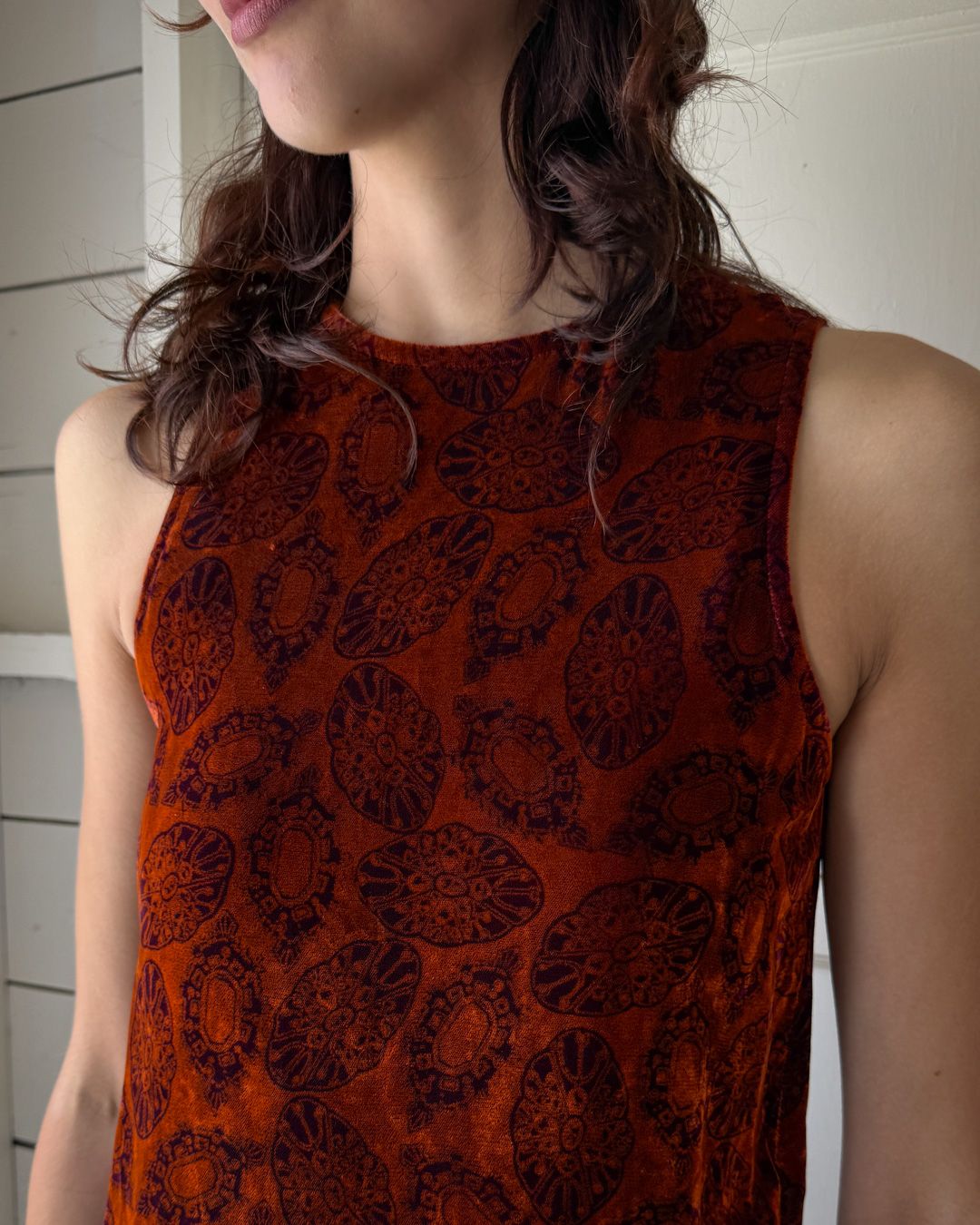 90s Liza Bruce Velvet Tunic | S