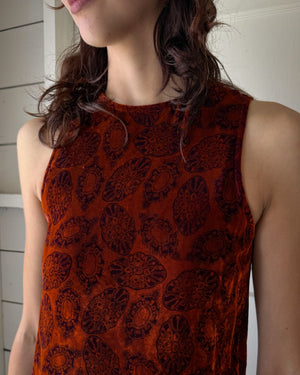90s Liza Bruce Velvet Tunic | S