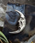 90s Sterling Crescent Moon Brooch