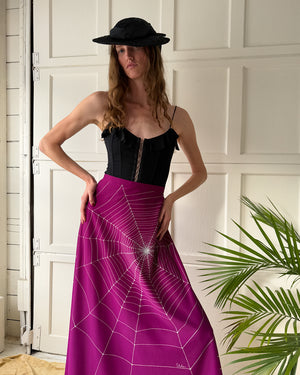 70s Miss Shaheen Spiderweb Skirt | L