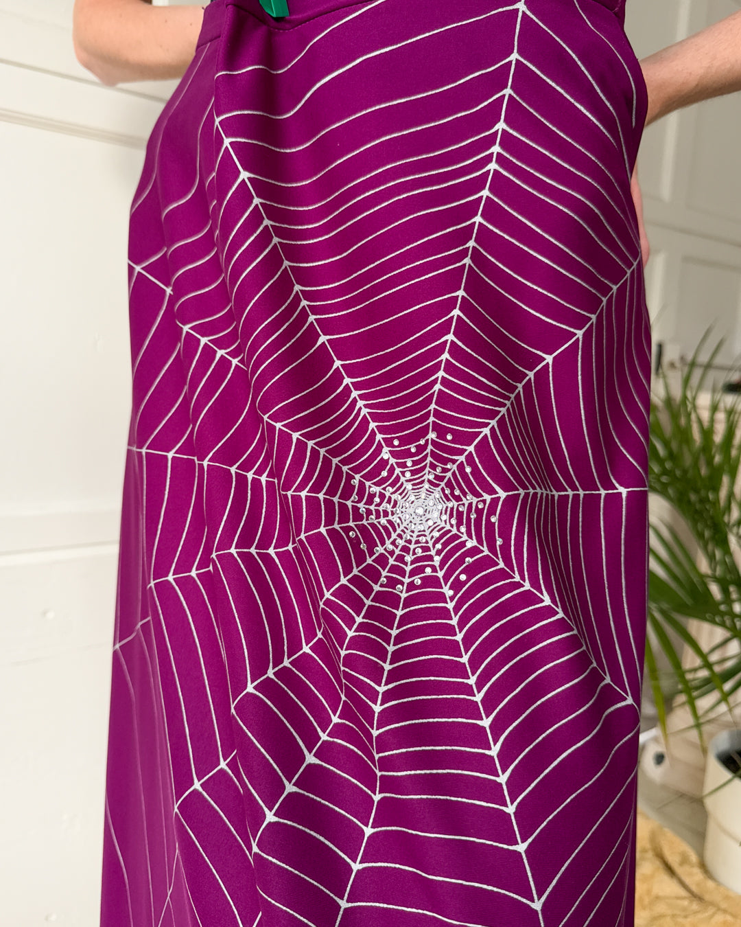 70s Miss Shaheen Spiderweb Skirt | L