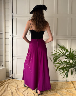 70s Miss Shaheen Spiderweb Skirt | L