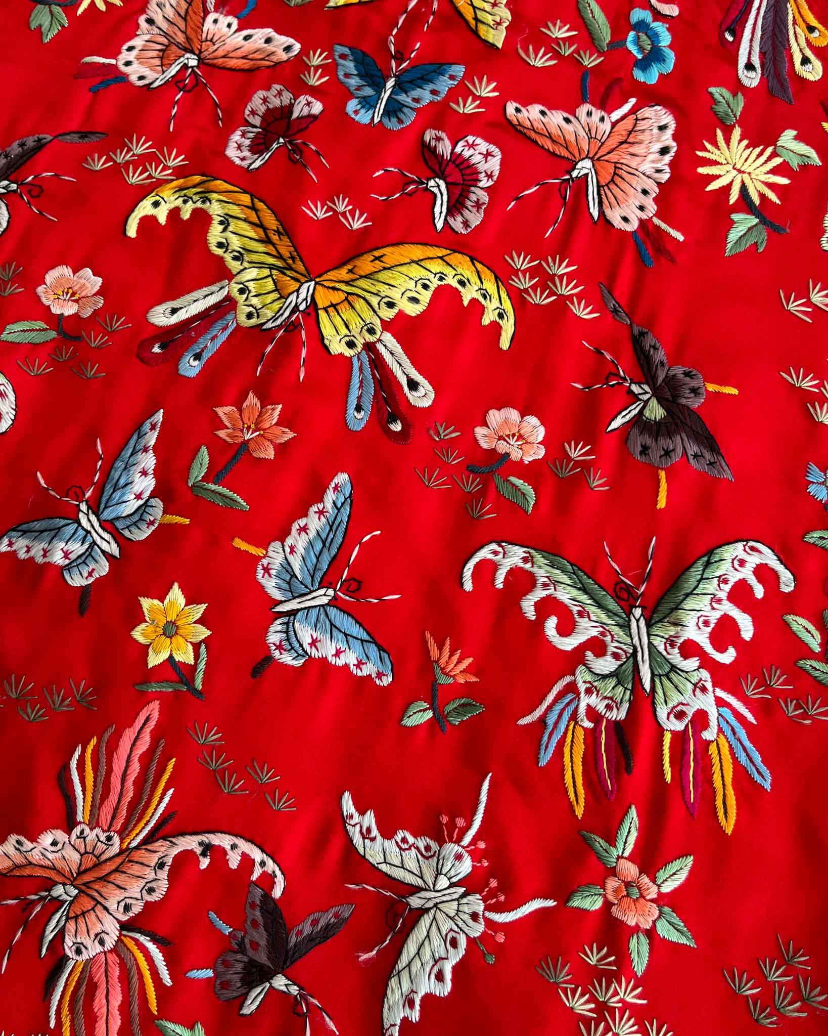 60s Embroidered Silk Jacket | M-XL