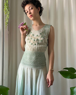 20s Embroidered Peasant Dress