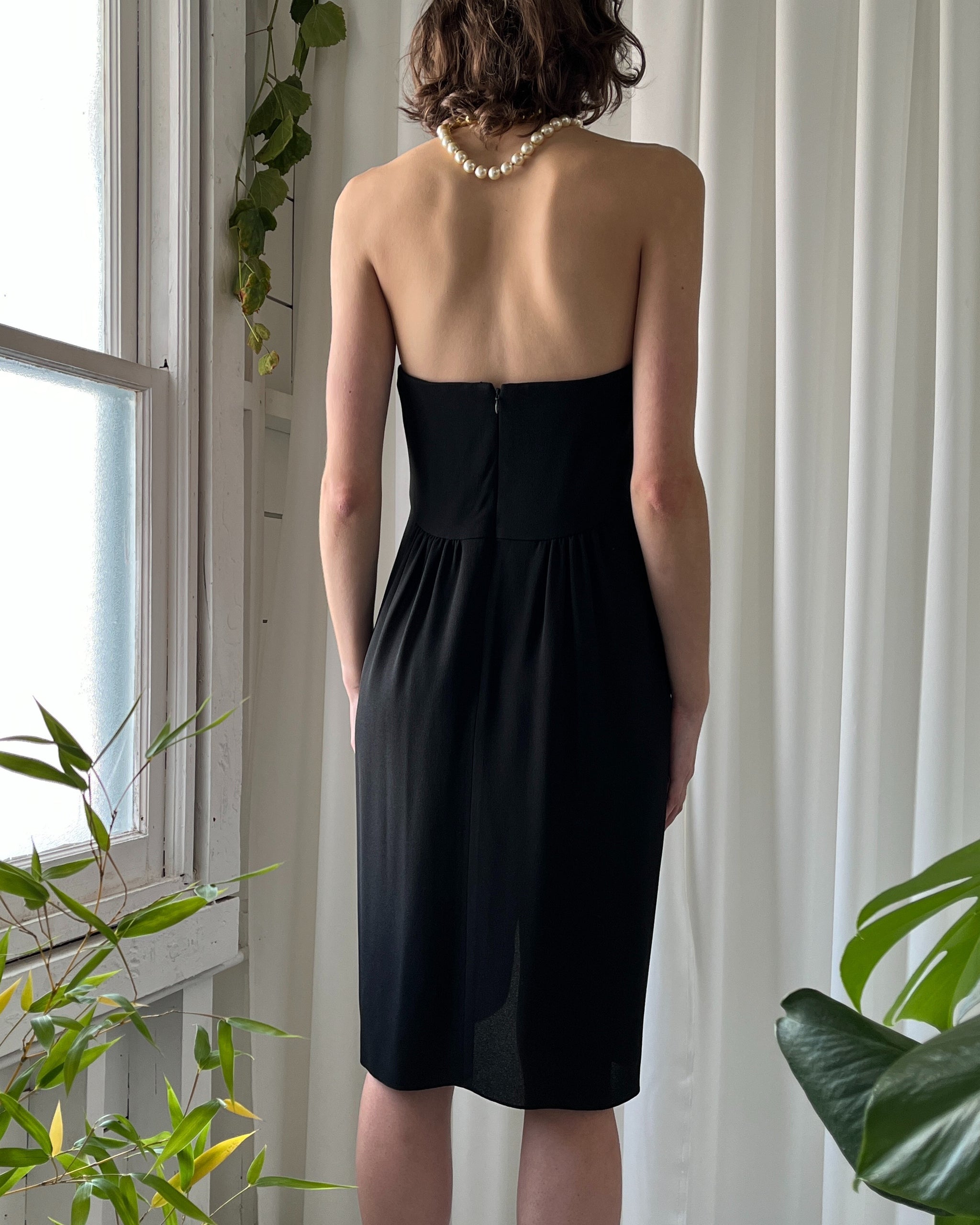 90s Strapless Black Dress | M - Lucky Vintage 90s Strapless Black Dress | M - Lucky Vintage