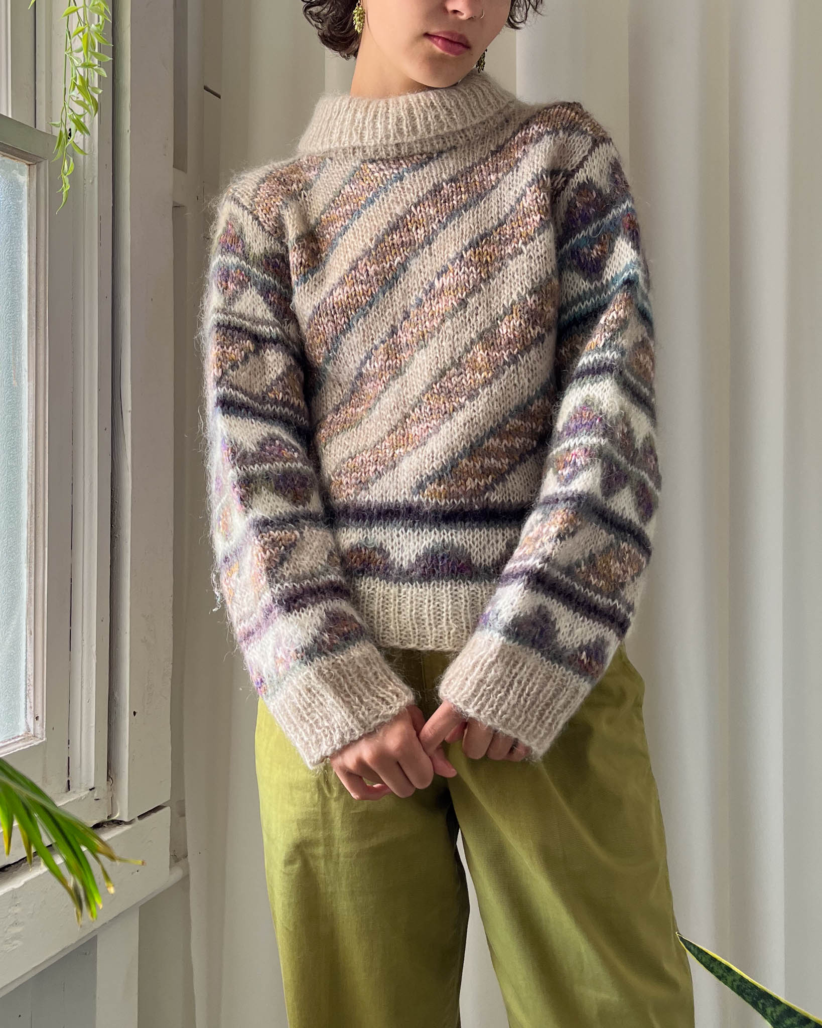 90s Hand Knit Sweater | XS-M