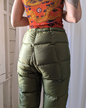 Size Medium, Vintage Down Filled Pants, Eddie Bauer Pants, 1960s