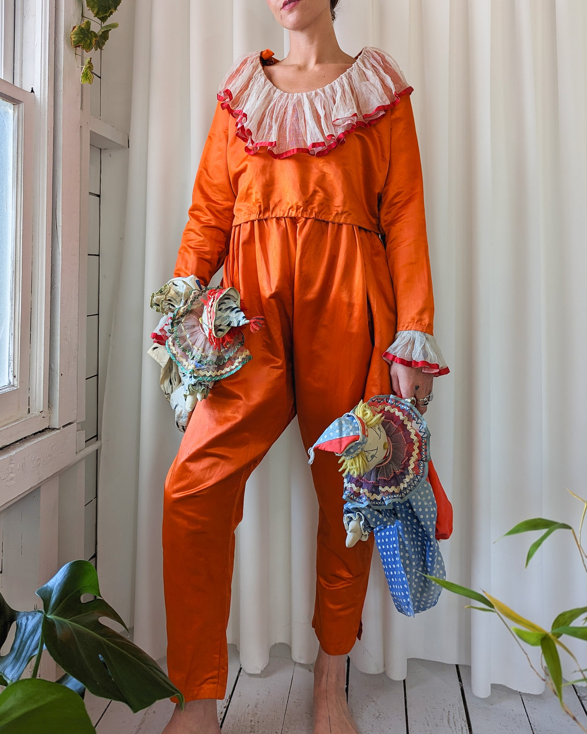 30s Satin Clown Costume