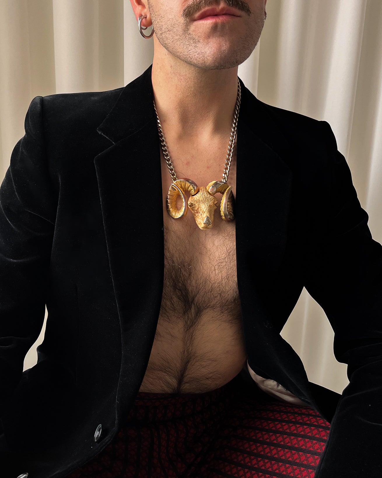 70s Razza Aries Ram Necklace