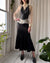 90s Fishtail Satin Maxi Skirt | S