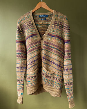 Ralph Lauren Sand Fair Isle Cardigan | L