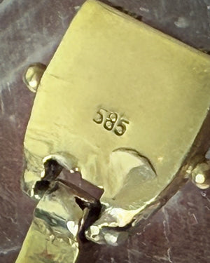 14K Gold Two Tone Link Bracelet