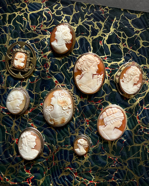 Antique Gold Filled Cameo Brooch