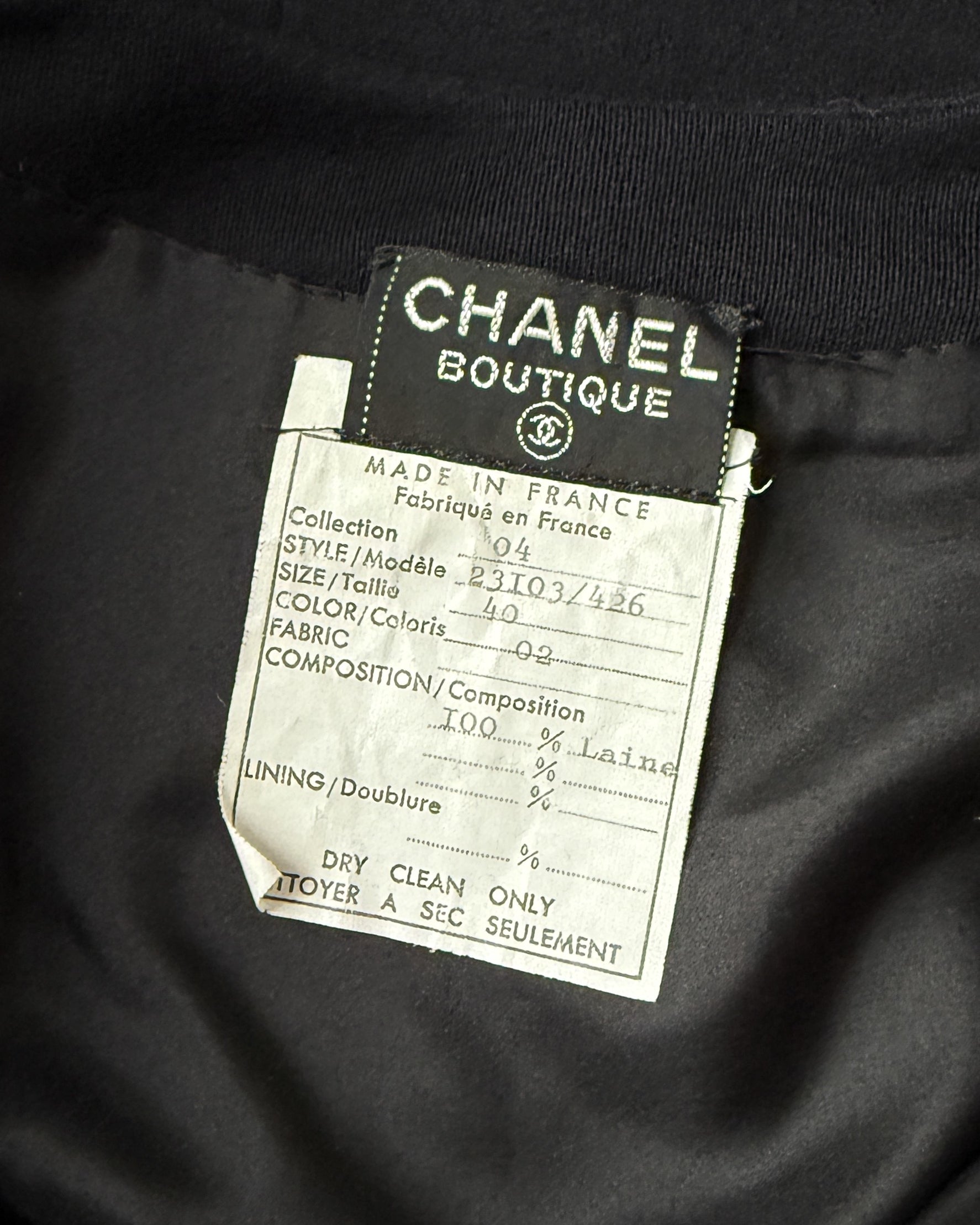 90s Chanel Navy Wool Dress | M 90s Chanel Navy Wool Dress | M