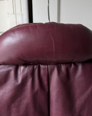 80s Padded Collar Leather Vest | S