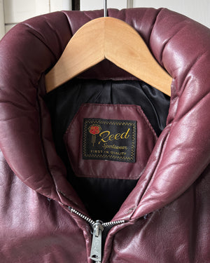 80s Padded Collar Leather Vest | S