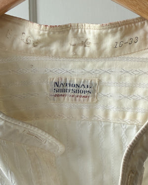 Antique Collarless Dress Shirt | L