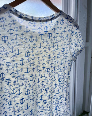 70s Nautical Print Tee | S