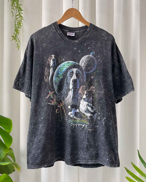 00s Dogs In Space T-Shirt | L