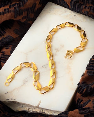 18K Gold Lobster Link Bracelet