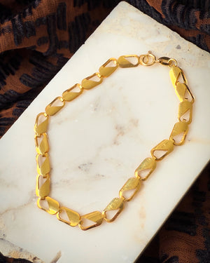 18K Gold Lobster Link Bracelet
