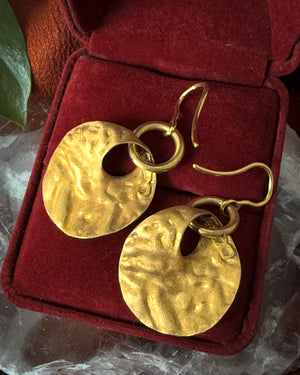 18K Gold Dangle Earrings