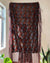 20s Egyptian Revival Printed Velvet Fringe Shawl