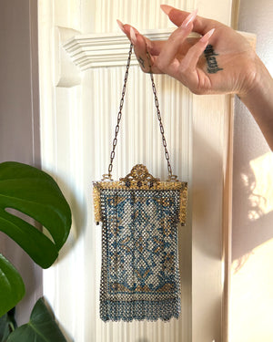 20s Mandalian Floral Mesh Purse