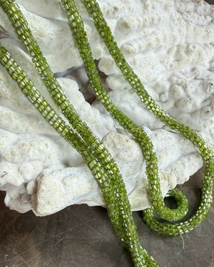 20s Green Beaded Lariat Necklace